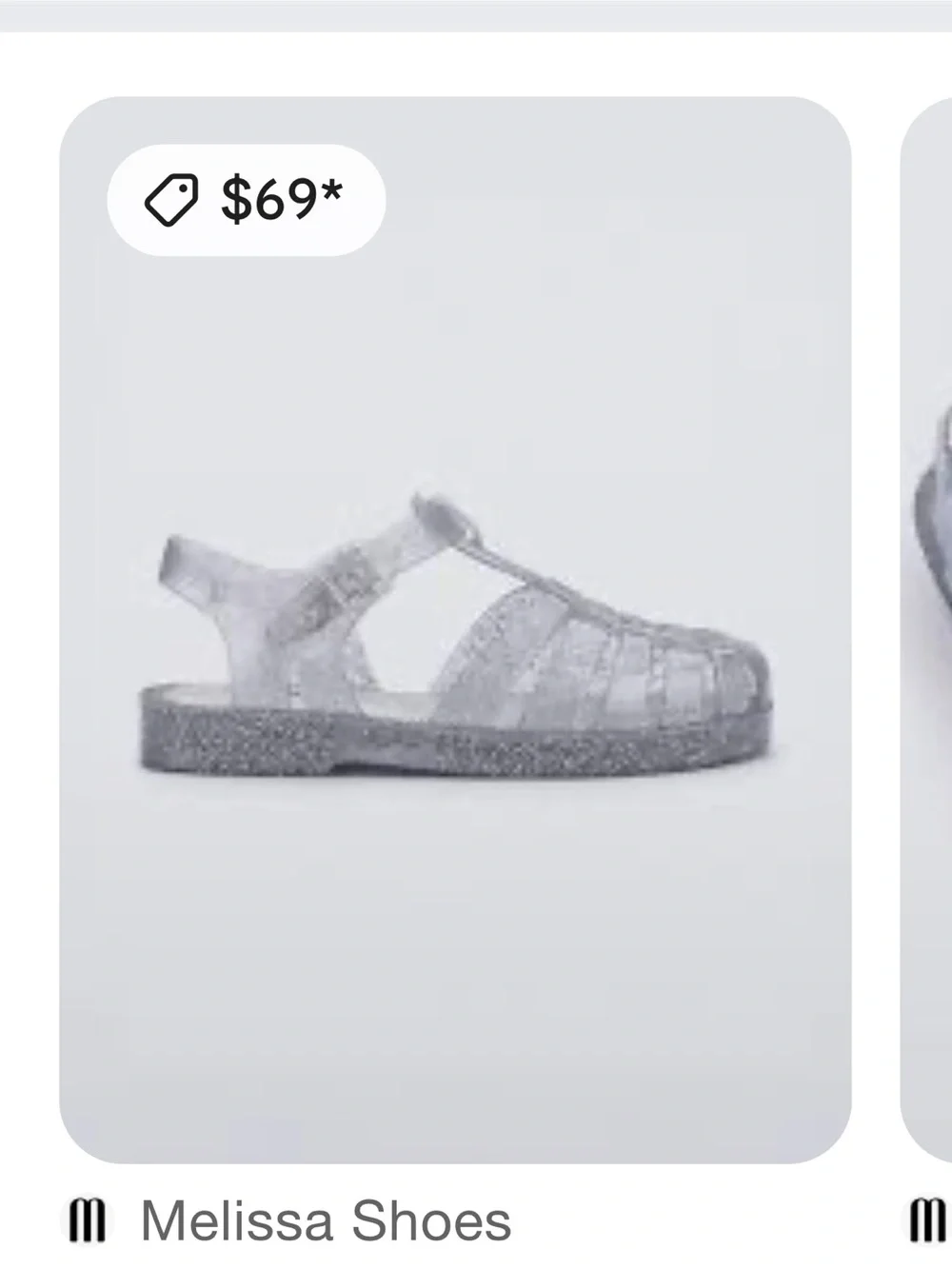 Melissa Glitter Jelly Sandals - Silver